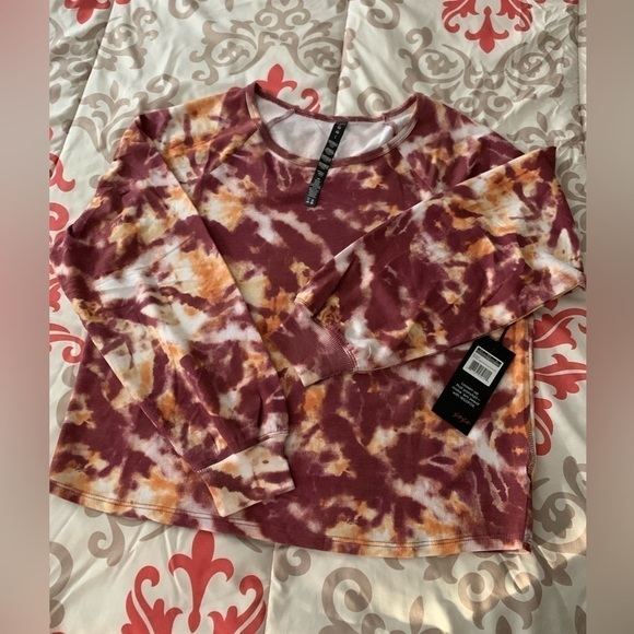 wildfox Sweat Dry Rose Apricot Tan Washed Tie Dye Sweatshirt - Picture 9 of 9